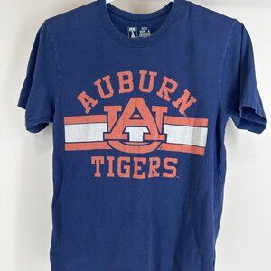 Auburn University UA Auburn Tigers Block Striped Navy T-shirt Size Small